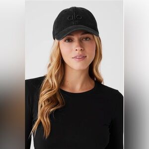 ALO Yoga Black Demin Washed Off-Duty Cap